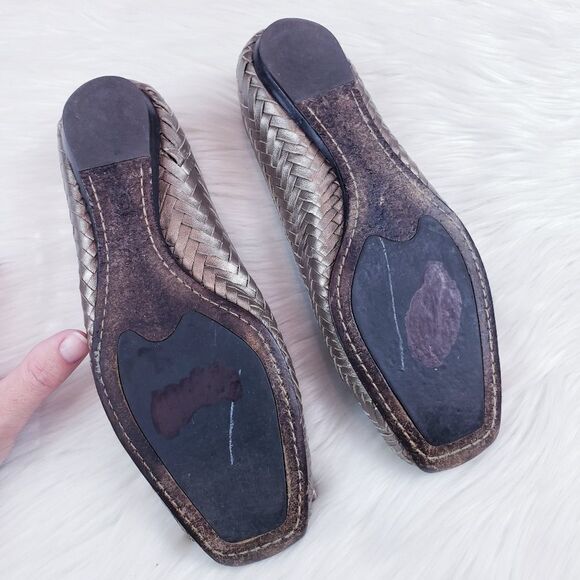 Cole Haan Silver Woven Ballet Flats - Picture 4 of 5